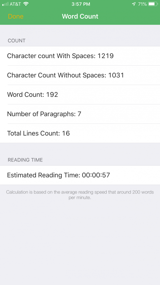 word count in evernote for mac